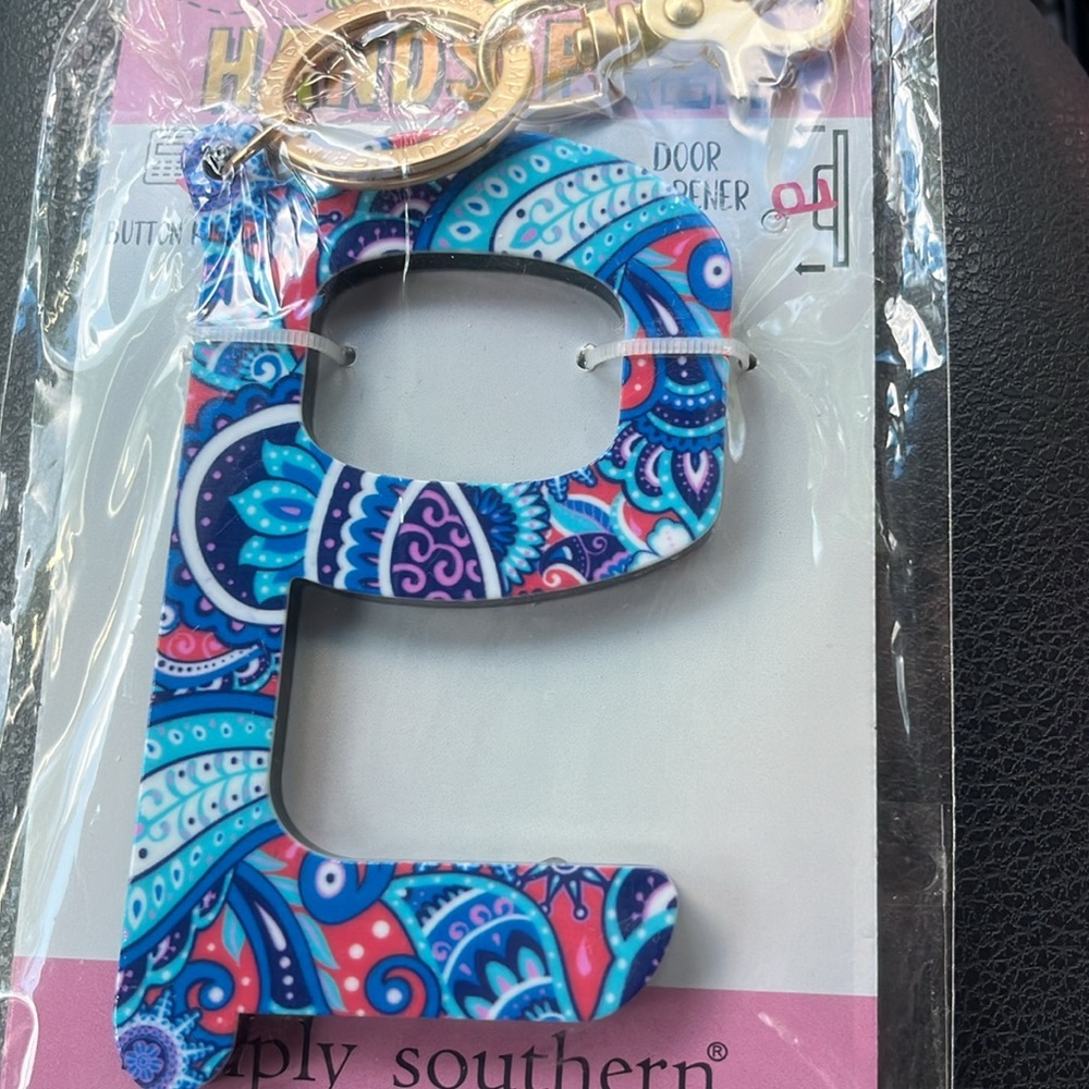 NWT Simply Southern Paisley Touchless Keychain Door Opener - Picture 3 of 4